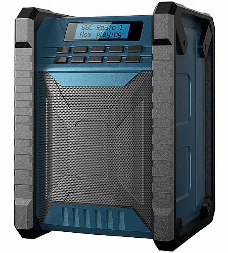 Für Baustellen & Outdoor-Partys: auvisio Digitales DAB+/FM-Baustellenradio DOR-800, Bluetooth, 80 Watt, IP54, Akku