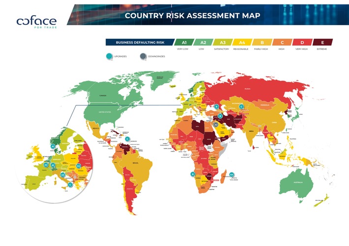 Länderrisken: Coface passt Einschätzung für 13 Länder an