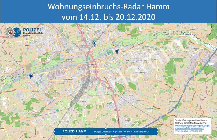 POL-HAM: Wohnungseinbruchs-Radar Hamm vom 14.12. bis 20.12.2020