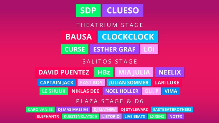 AIDA FESTIVAL Cruise 2026 mit Headliner SDP und 31 weiteren Live-Acts
