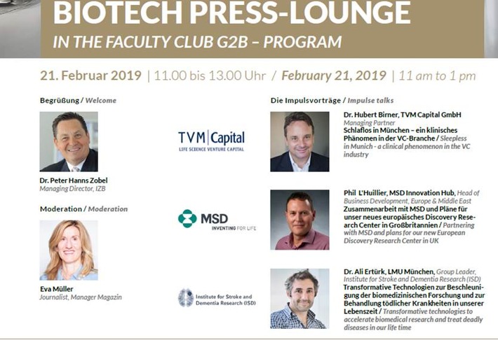 3D-biogedruckte menschliche Organe in fünf Jahren / Vortrag auf der Biotech Press-Lounge am 21. Februar 2019