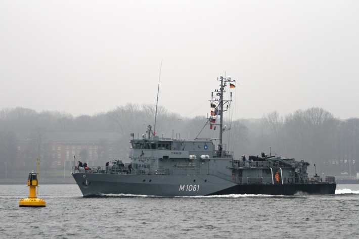 Minentauchereinsatzboot "Rottweil" kehrt vom NATO-Einsatz zurück