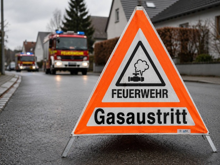 FW Bad Oeynhausen: Beschädigte Gasleitung durch Baggerarbeiten