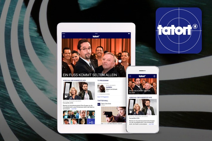 Das Erste / Es ist soweit: Die "Tatort"-App ist da / Die erfolgreichste Krimi-Reihe Deutschlands ab heute rund um die Uhr auf Smartphone und Tablet