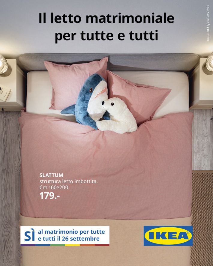 IKEA Svizzera lancia la campagna "Letto matrimoniale per tutte e tutti"