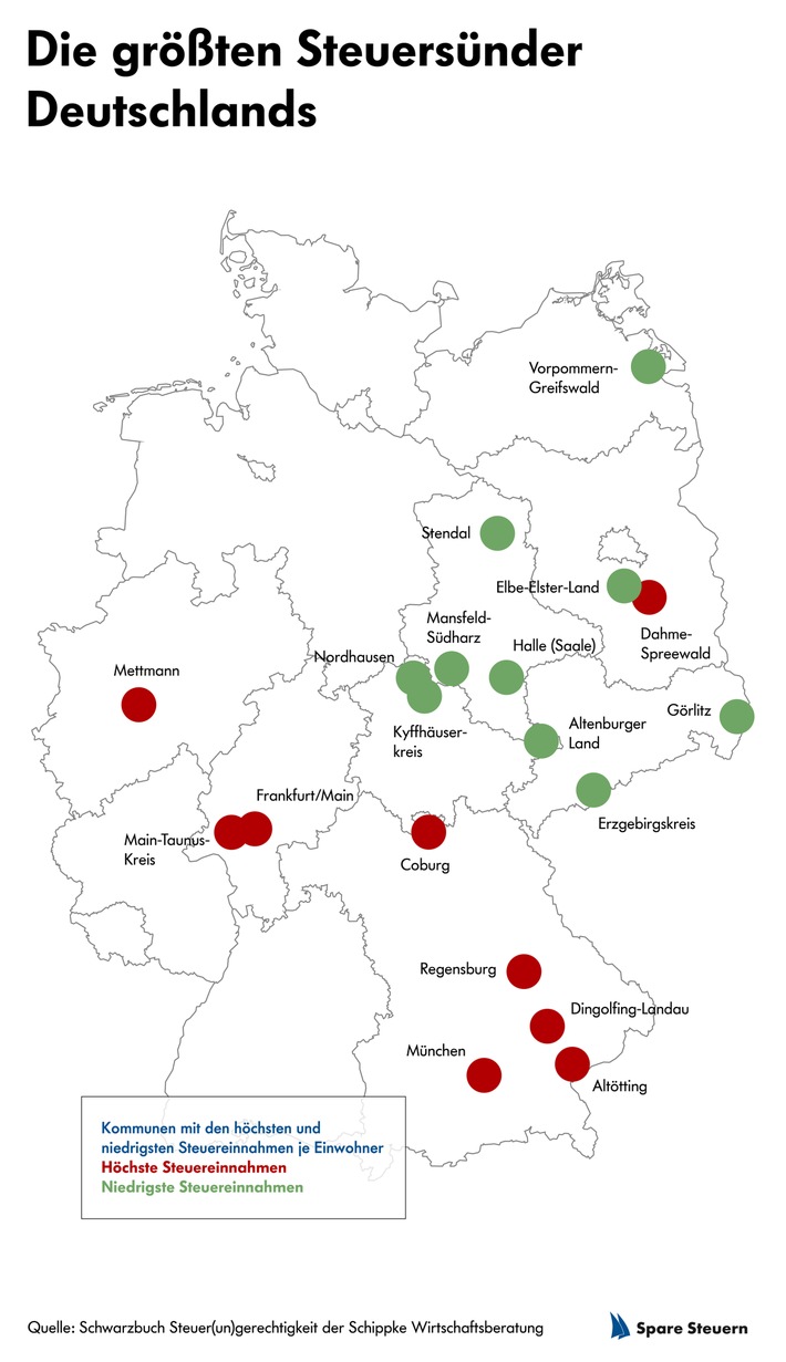 Besonders Kommunen in Bayern schlagen bei den Steuern kräftig zu
