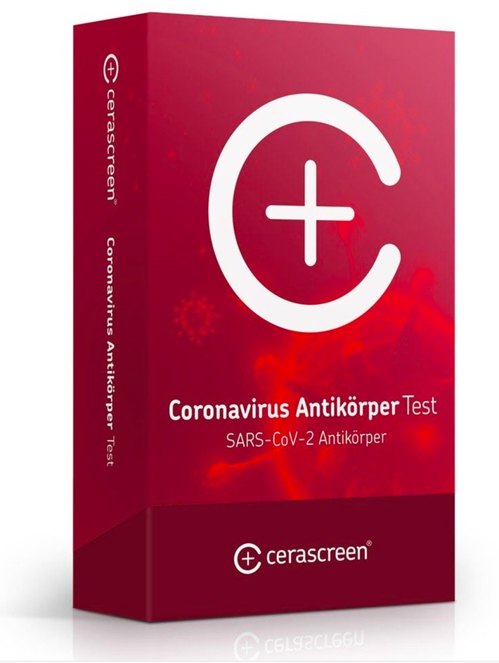 cerascreen® Coronavirus Antikörper Test - Coronavirus-Antikörper Test - Probenahme zu Hause und Auswertung im Fachlabor