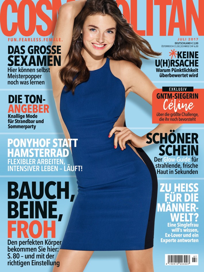 Céline ist das nächste COSMOPOLITAN Cover-Girl / &quot;Germany&#039;s next Topmodel&quot;-Gewinnerin ziert zum 12. Mal den Titel