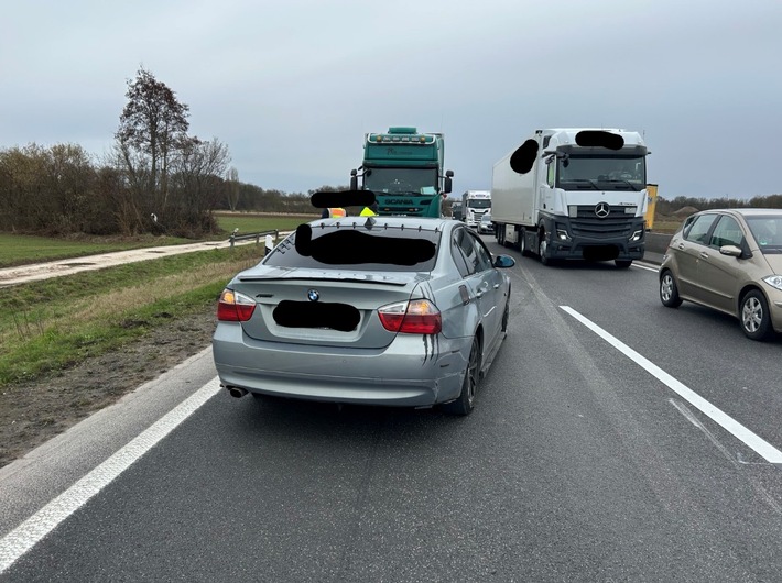 POL-PDLD: A65/AS Rohrbach - Pkw nach Fahrstreifenwechsel geschleudert