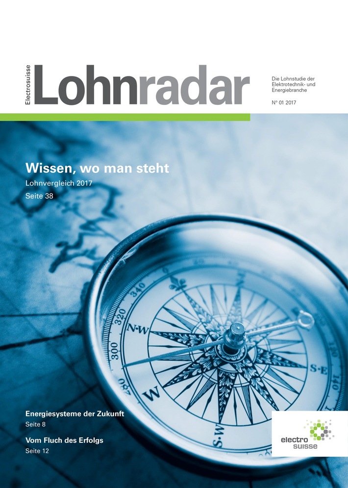 Electrosuisse veröffentlicht mit dem Lohnradar die erste Lohnstudie ausschliesslich für die Elektrotechnik- und Energiebranche