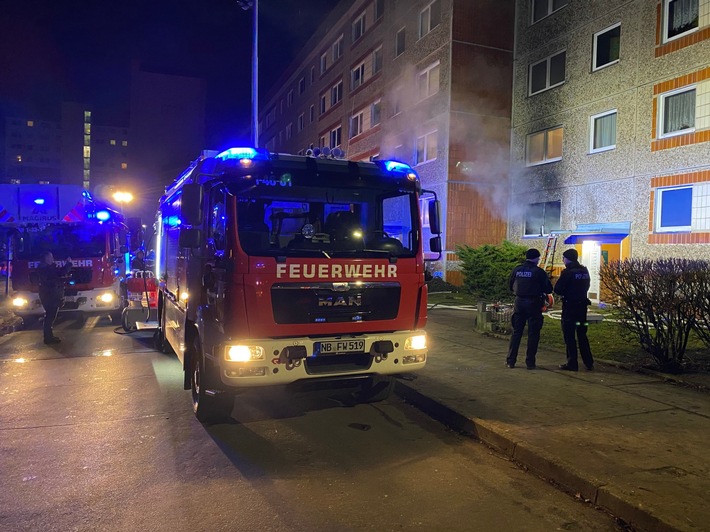 POL-NB: Wohnungsbrand auf dem Datzeberg in Neubrandenburg, Lankreis Mecklenburgische Seenplatte