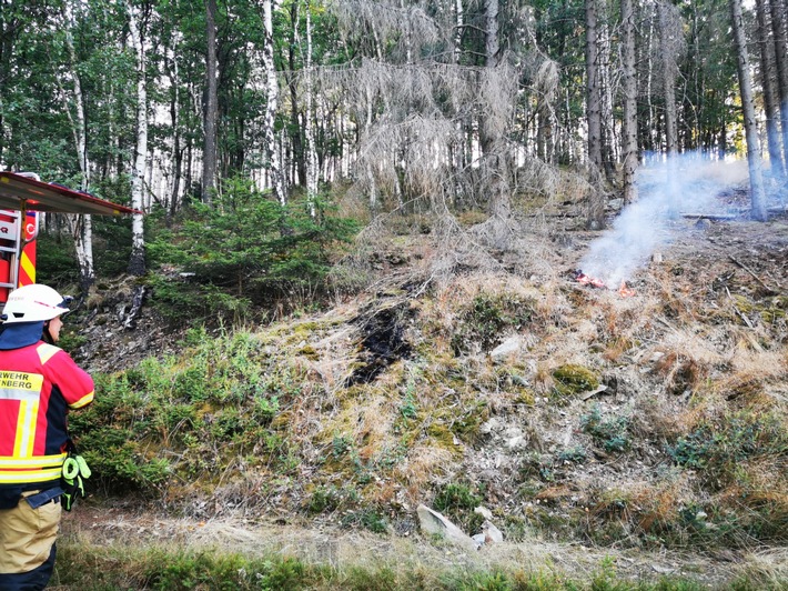 FW-PL: Entstehungsbrand im Waldgebiet Silberg