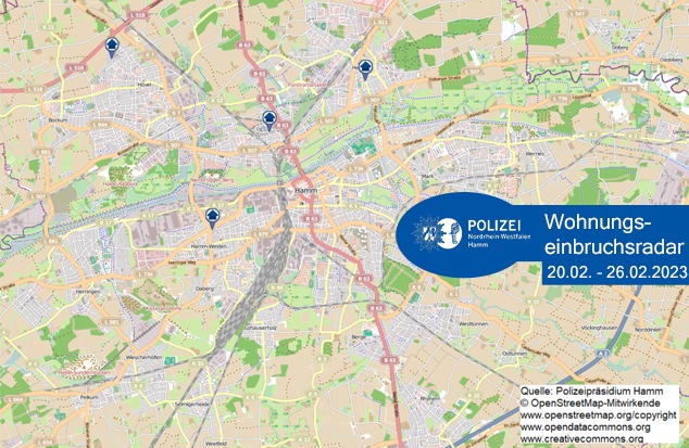 POL-HAM: Wohnungseinbruchsradar Hamm für die Woche vom 20. Februar bis 26. Februar 2023