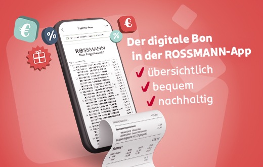 Pressemitteilung: Digitaler Kassenbon ab sofort in der ROSSMANN-App verfügbar