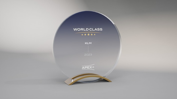 KLM gewinnt APEX World Class Award 2023