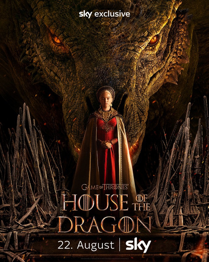 Ab Montag exklusiv bei Sky: Die &quot;House of the Dragon&quot;-Ausstrahlungstermine im Überblick