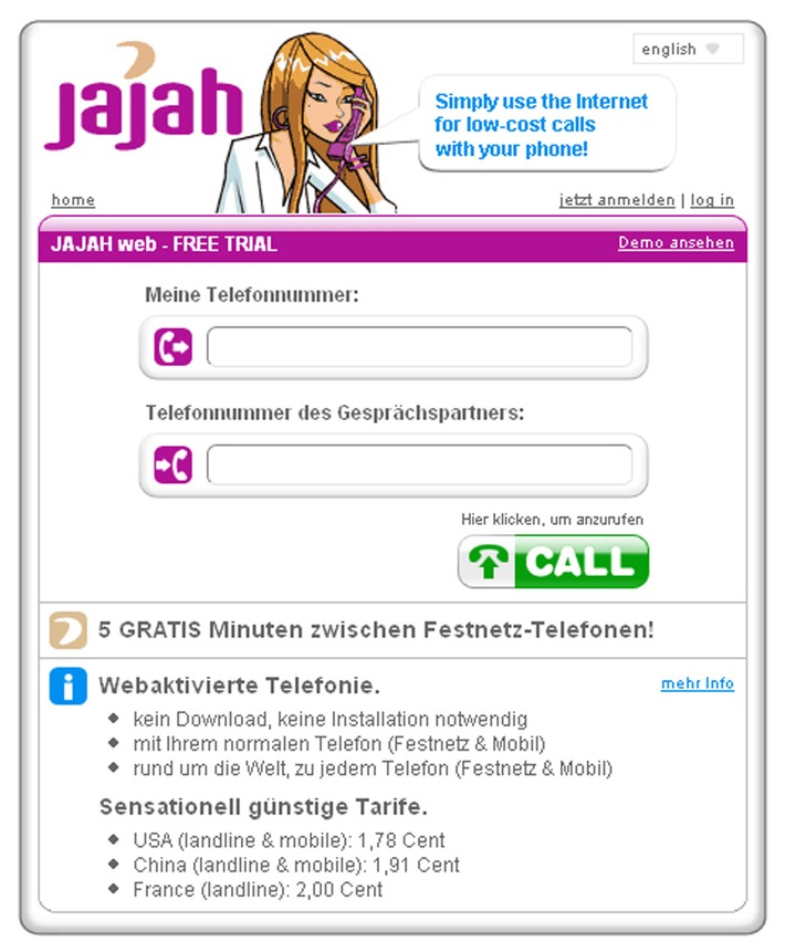 Presse JAJAH: Du neuf en VoIP - Un service de téléphonie Web d&#039;un genre inédit