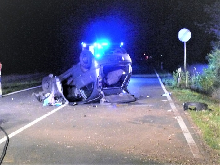 POL-DN: Pkw Unfall auf der L265 - Fahrzeug überschlägt sich