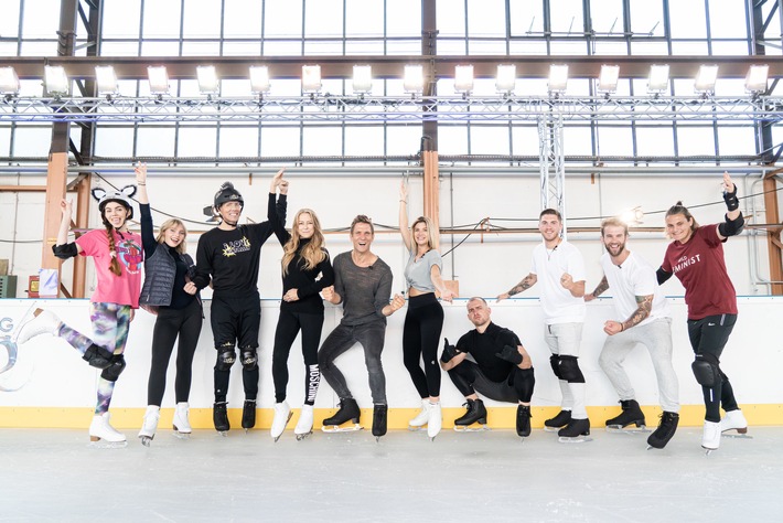 Knallhartes Trainingscamp bei &quot;Dancing on Ice&quot; und die ersten Verletzungen für Jenny Elvers, Nadine Klein, Peer Kusmagk und André Hamann