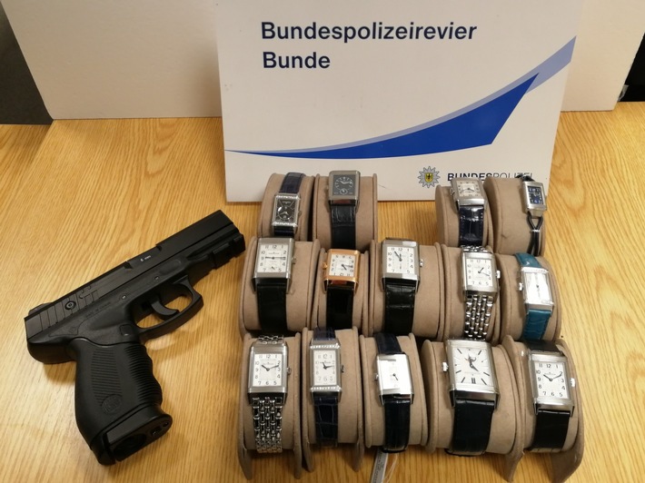 BPOL-BadBentheim: Schwerer Raub auf Juweliergeschäft in den Niederlanden / Bundespolizei nimmt Tatverdächtigen auf der Flucht fest