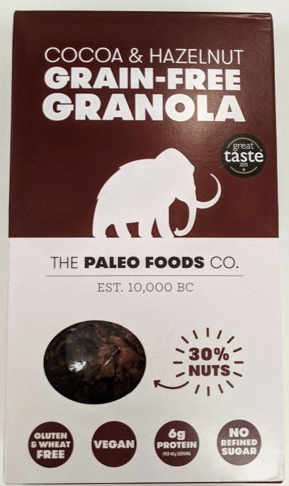 Rappel de marchandise: Globus rappelle le granola Paleo &quot;Cocoa &amp; Hazelnut&quot;