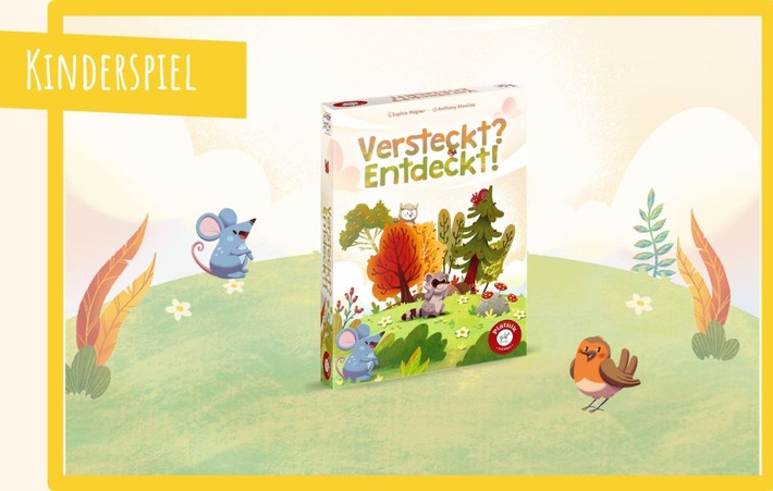 Versteckt? Entdeckt! von Piatnik: Tierische Waldbewohner gesucht im niedlichen Merkspiel für Kinder