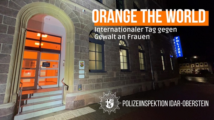 POL-PDTR: Polizei und Stadt Idar-Oberstein beteiligen sich zusammen am "Orange Day 2025"