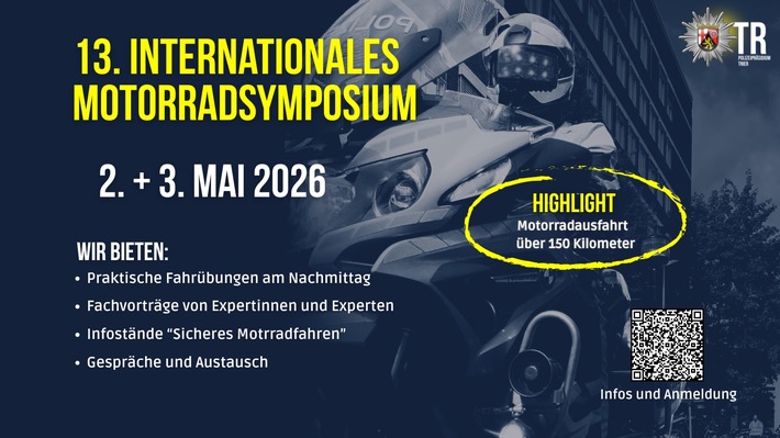 POL-PPTR: 13. Motorradsymposium 2026 - jetzt anmelden und mitfahren!