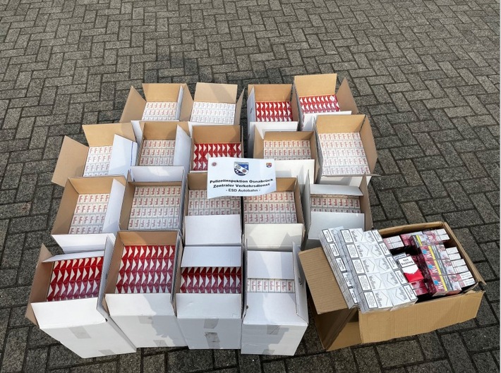 POL-OS: Bissendorf: 500 Zigarettenstangen beschlagnahmt - Routinekontrolle der Autobahnpolizei endet beim Zoll