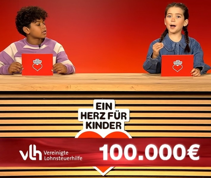 VLH spendet 100.000 Euro für "Ein Herz für Kinder"