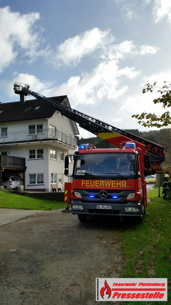 FW-PL: 2 Einsätze für die Plettenberger Feuerwehr durch Sturmtief &quot;Herwart&quot;