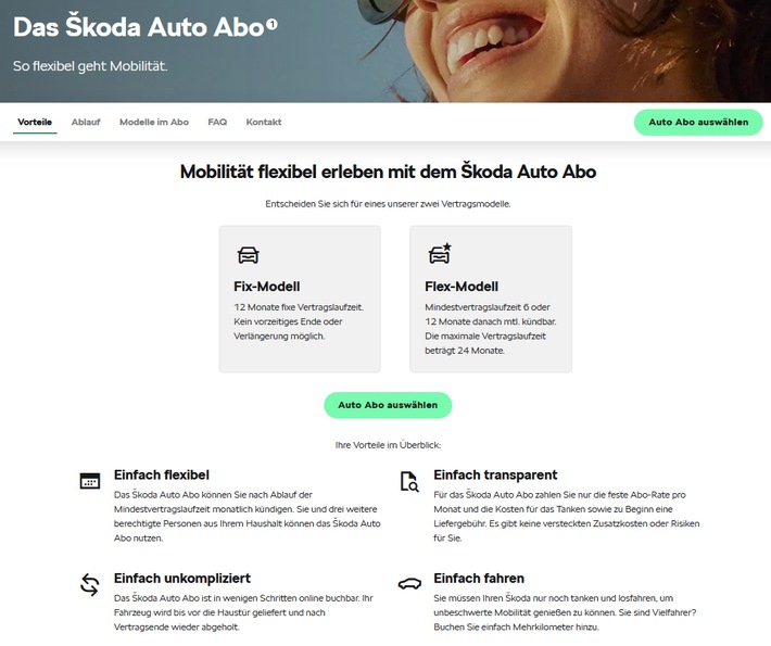Das neue Škoda Auto Abo: flexible Mobilität zu planbaren Kosten