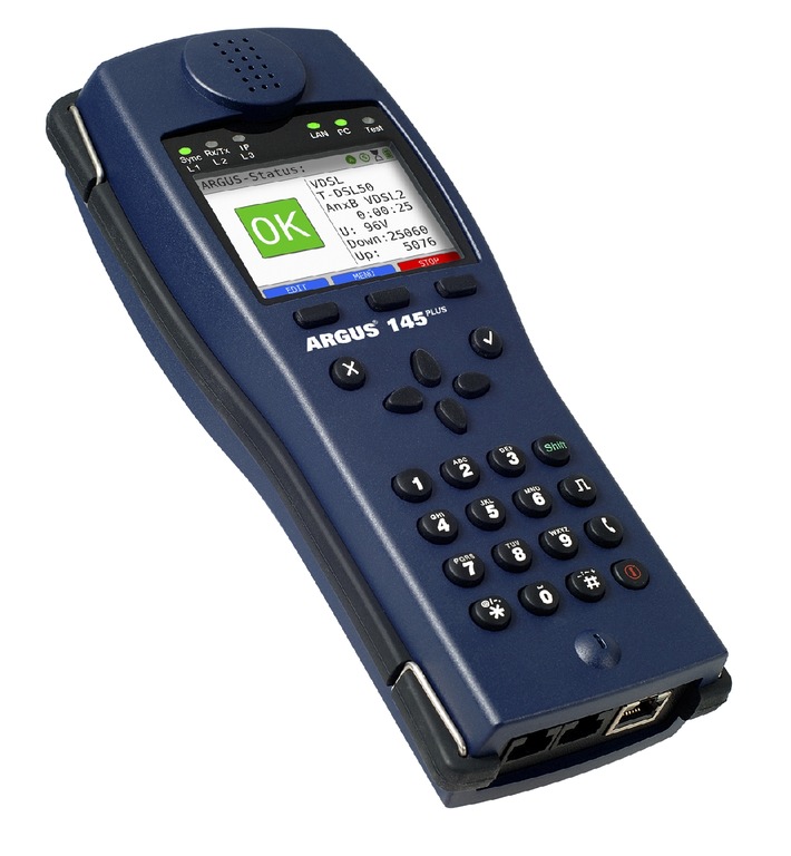 Neuer Handheldtester ARGUS 145 plus: alle DSL-Standards, Ethernet, ISDN und Analog in einem Gerät