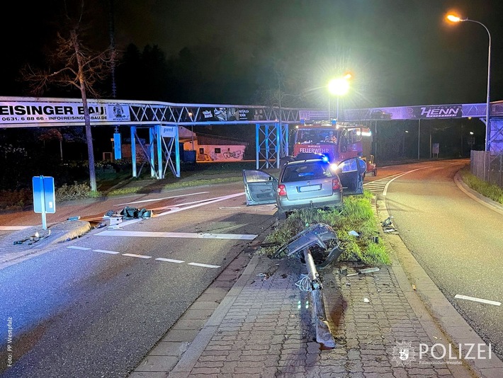 POL-PPWP: Alkohol am Steuer - Unfall gebaut