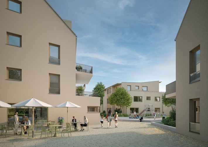 Quartier Cospuden - ein Projekt der PROPOS Projektentwicklung GmbH, mit 48 Eigentumswohnungen und neun Reihenhäusern / Avisierte Fertigstellung in der zweiten Hälfte des Jahres 2025