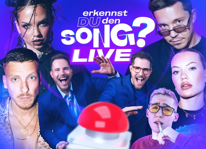 Neue Live-Show auf ProSieben: Nina Chuba, Nico Santos und Felix Lobrecht raten in "Erkennst DU den Song? LIVE"