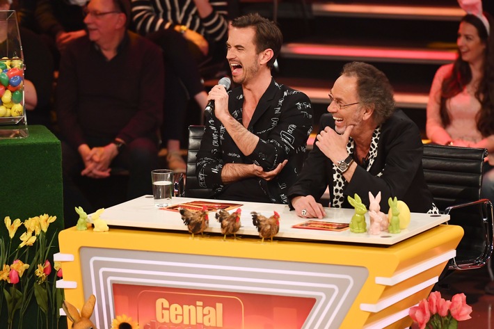 Hasenohren, bunte Eier und großer Spaß in SAT.1: Hugo Egon Balder, Florian Silbereisen und 13 Comedy-Stars stimmen in "Genial daneben - Die Ostershow" auf das Oster-Wochenende ein