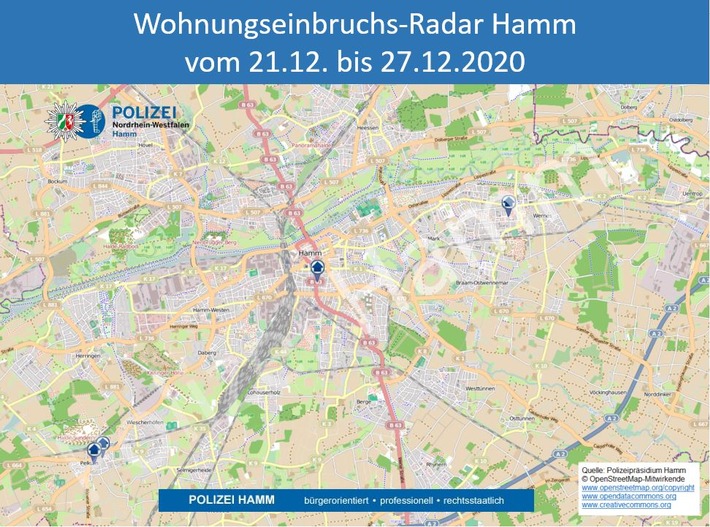 POL-HAM: Wohnungseinbruchs-Radar Hamm vom 21.12. bis 27.12.2020