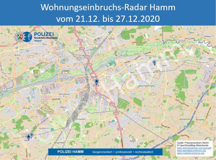 POL-HAM: Wohnungseinbruchs-Radar Hamm vom 21.12. bis 27.12.2020