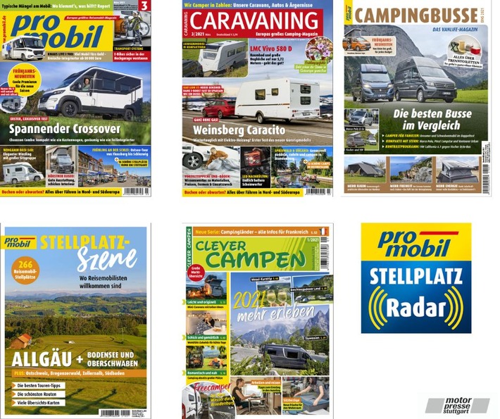 Reisemobil- und Caravaning-Titel der Motor Presse Stuttgart liegen voll im Trend
