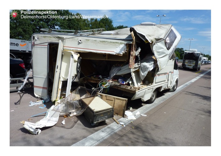 POL-DEL: Autobahnpolizei Ahlhorn: Verkehrsunfall auf der Autobahn 1 im Bereich der Großbaustelle