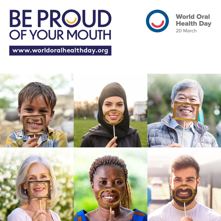 &quot;Sei stolz auf deinen Mund&quot;, fordert die FDI World Dental Federation im Rahmen des Weltmundgesundheitstags 2021-2023