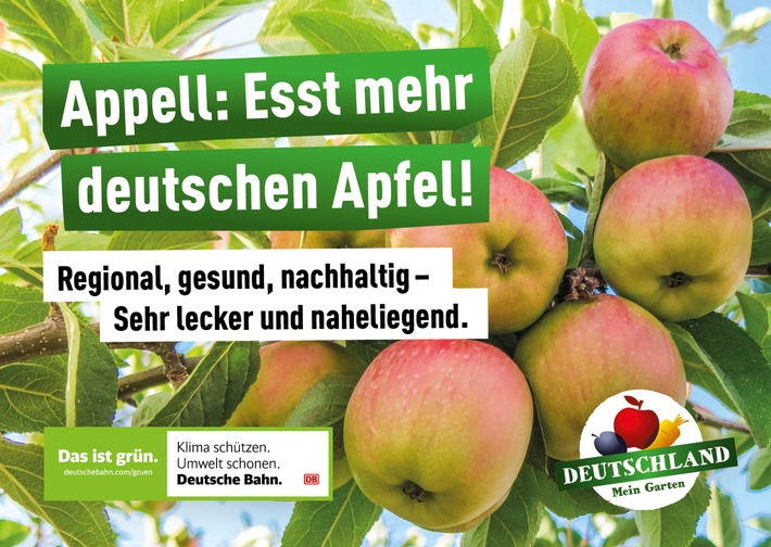 Zum "Tag des Deutschen Apfels" am 11. Januar 2018 rollen Äpfel in die Bahnhöfe der Republik ein / Aktionen in Berlin, Hannover, Mainz, Köln und München vom 8. bis 12.01.2018