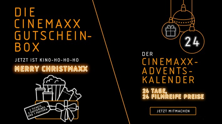CinemaxX läutet die ChristmaxX-Saison ein / Im Kino und digital mit Filmhighlights, neuen Gutschein-Boxen und Adventskalender