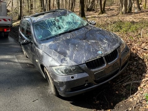 POL-GM: Baum stürzt auf vorbeifahrendes Auto
