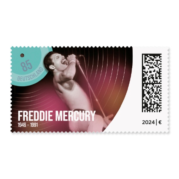 PM: Rock-Legende Freddie Mercury bekommt eigene Briefmarke / PR: Rock legend Freddie Mercury receives his own Postage Stamp in Germany