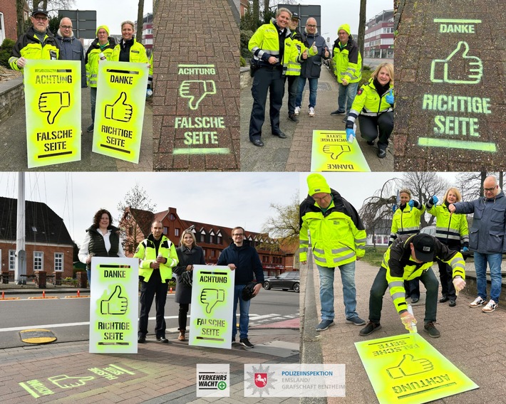 POL-EL: Emsland/Grafschaft Bentheim - Neue Piktogramme für die Aktion "Geisterradler" (Foto)