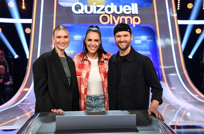 Elektropop-Duo gegen den "Quizduell-Olymp": Carolin Niemczyk und Daniel Grunenberg bei Esther Sedlaczek / "Quizduell-Olymp" am Freitag, 23. Juni, 18:50 Uhr im Ersten