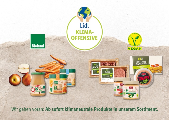 &quot;Lidl Klima-Offensive&quot;: Lidl baut klimaneutrales Sortiment aus