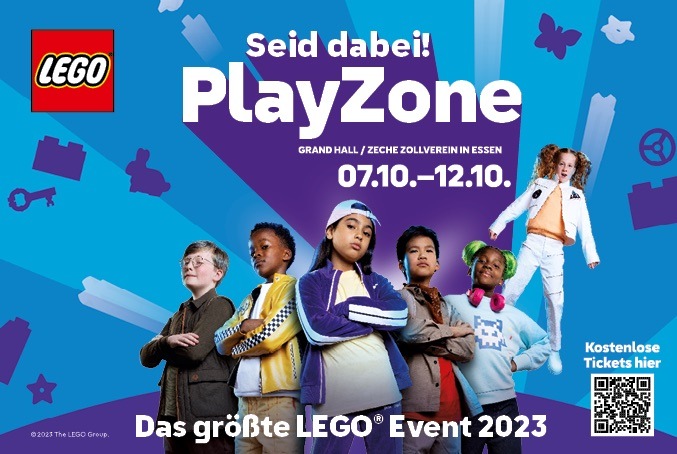 Herbstferien-Spaß für Kinder: Das größte LEGO® Event des Jahres in der Zeche Zollverein Essen / Kostenfreie Tickets für Familien